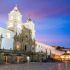 Plaza de San Francisco in old town Quito, Ecuador